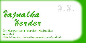 hajnalka werder business card